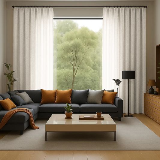 Ellis Minimal Linen Blend Curtain 307498